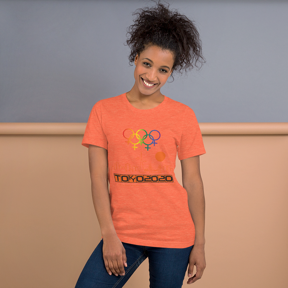 Tribe of the Union Rings Female Gender Identity Orange Skyline Big 'O' Games Short-Sleeve Unisex T-Shirt